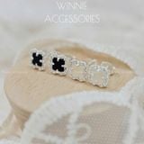  Hoa tai Bạc S925 VCA đá 