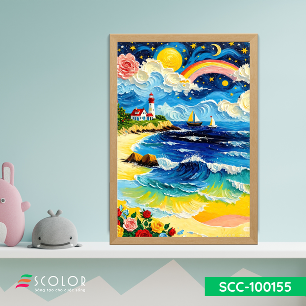 Tranh cầu vồng trên biển xanh - SCC100155