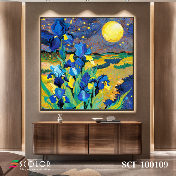 Tranh Sắc Hoa Và Ánh Trăng - SCF100109
