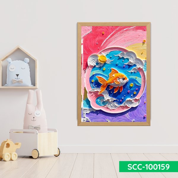 Tranh cá vàng giữa sắc màu đại dương - SCC100159