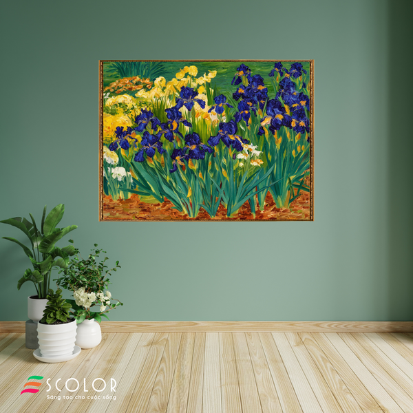 Tranh Vườn Hoa Iris Rực Rỡ - SC00416