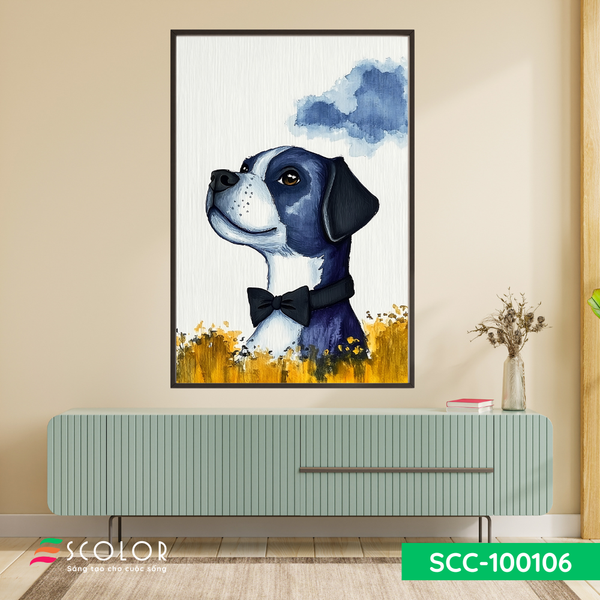Tranh chú chó thanh lịch - SCC100106
