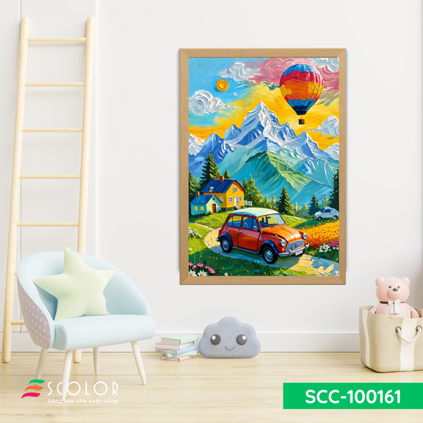 Tranh chuyến đi giữa núi non và bầu trời - SCC100161