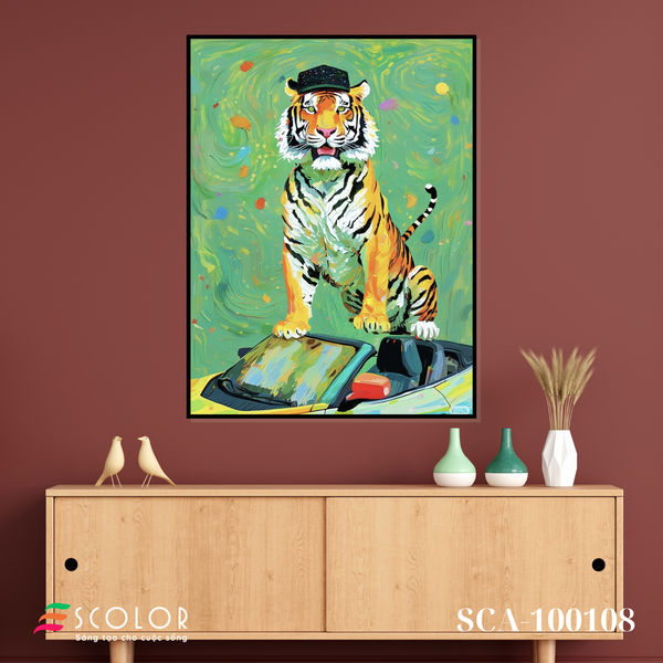 Tranh Hổ dạo phố - SCA100108