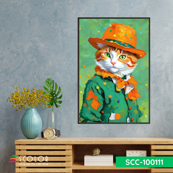 Tranh Chú mèo tinh nghịch - SCC100111