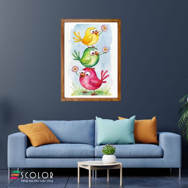 Tranh Ba sắc màu hạnh phúc - SCG00017