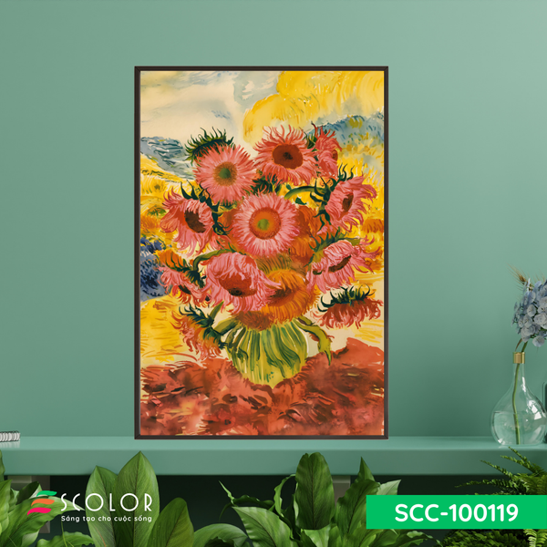 Tranh hướng dương mùa nắng - SCC100119