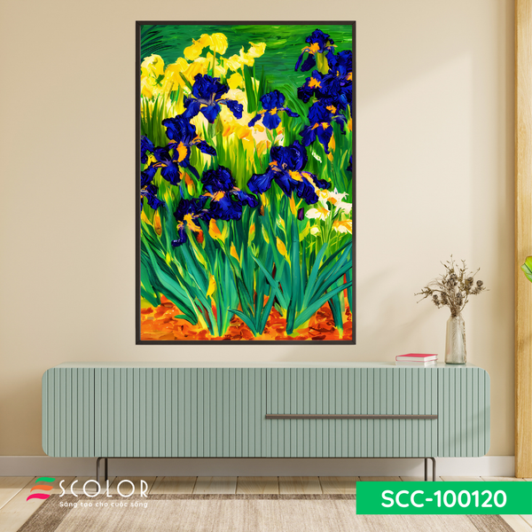 Tranh vườn diên vĩ rực rỡ - SCC100120