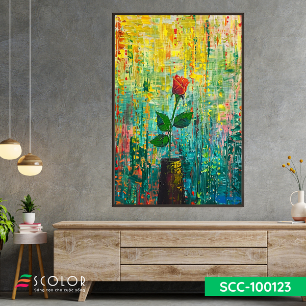 Tranh sắc hồng giữa thế giới sắc màu - SCC100123