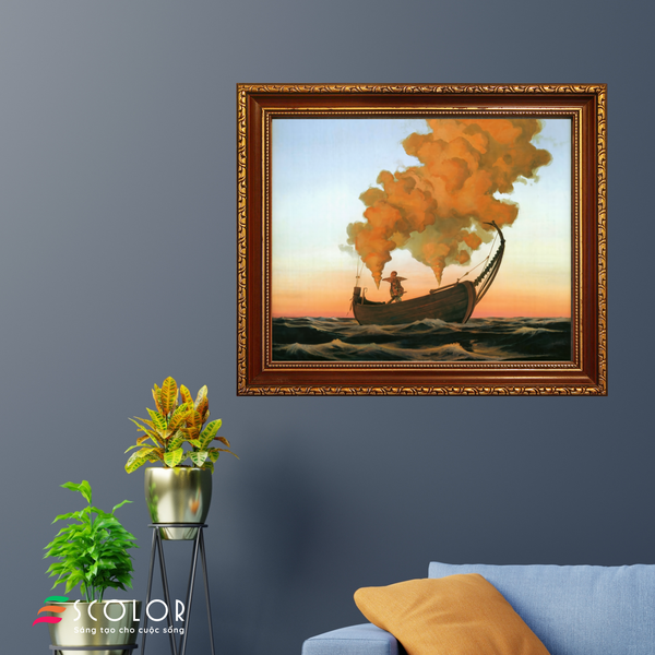 Tranh Người đàn ông và chiếc thuyền nhỏ - SCG00060