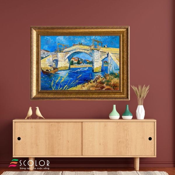 Tranh Cầu xưa yên bình - SCL00012