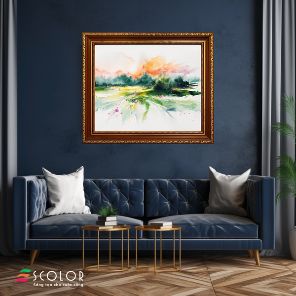 Tranh Hoàng hôn trên cánh đồng - SCG00068