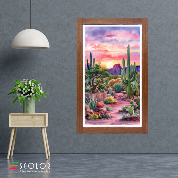 Tranh Hoàng hôn trên sa mạc - SCG00071