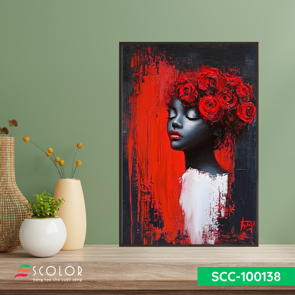 Tranh vũ điệu của hoa hồng đỏ - SCC100138