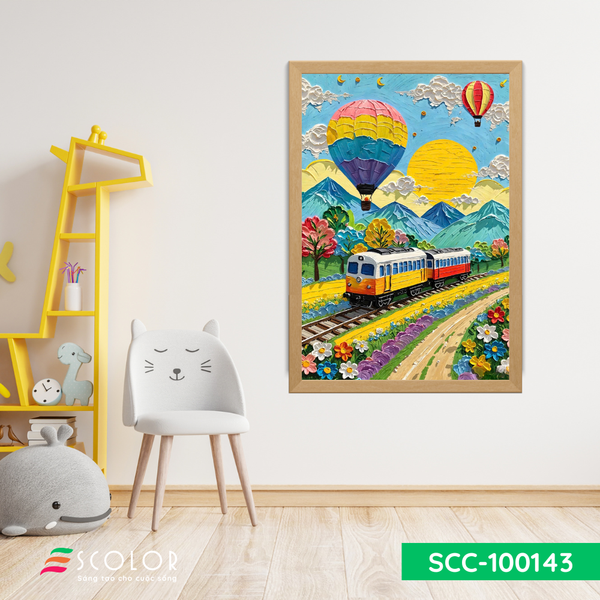 Tranh chuyến tàu đến miền mơ ước - SCC100143