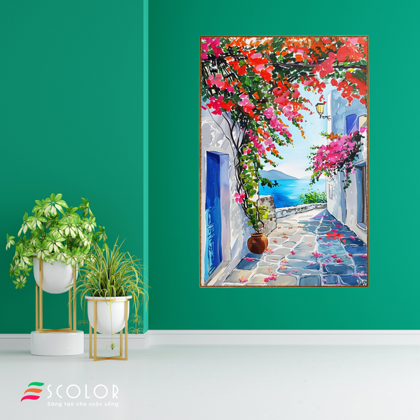 Tranh Hoa Giấy Và Biển Xanh - SC00089