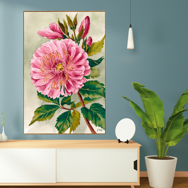 Tranh Sắc Hồng Duyên Dáng - SC00007