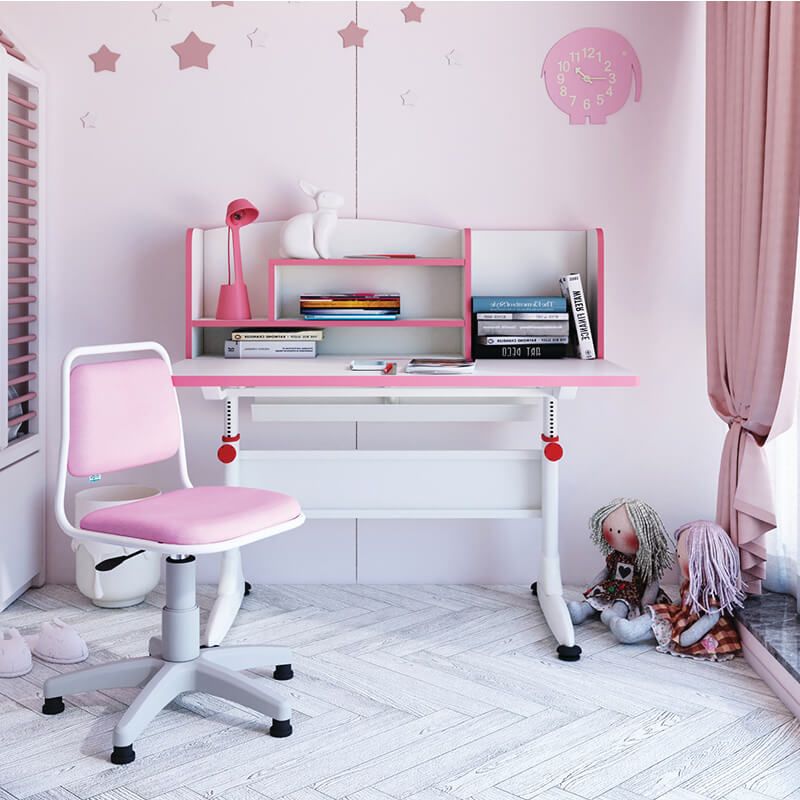 Ghế Học Sinh IKEA chân cố định xoay GHS231-N (Màu Hồng)