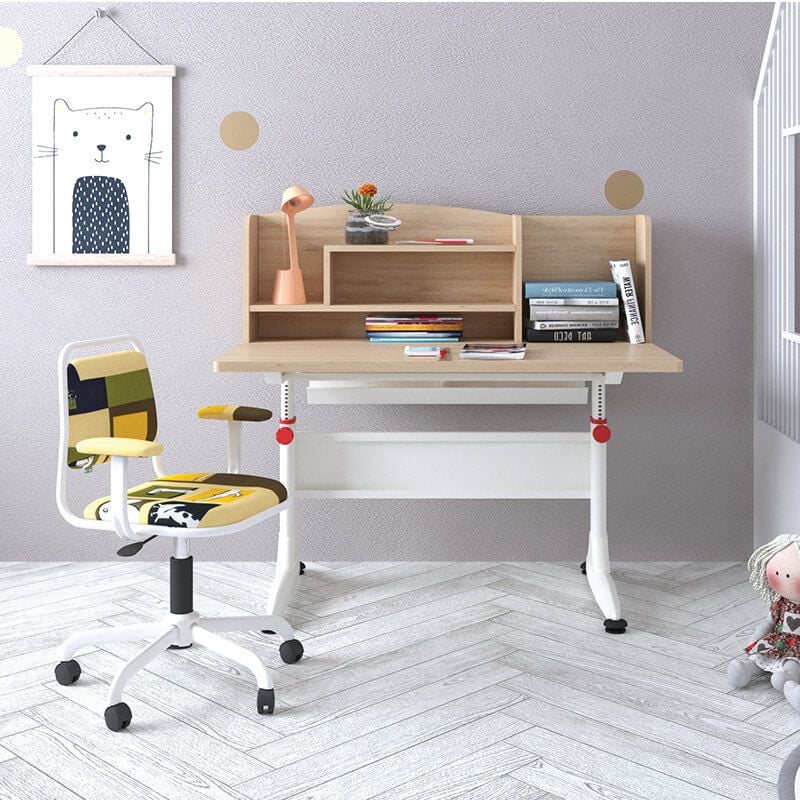 Ghế Học Sinh GHS232-N Chân xoay cố định có Tay