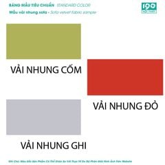 Bảng Màu Vải Nhung Mịn Cao Cấp