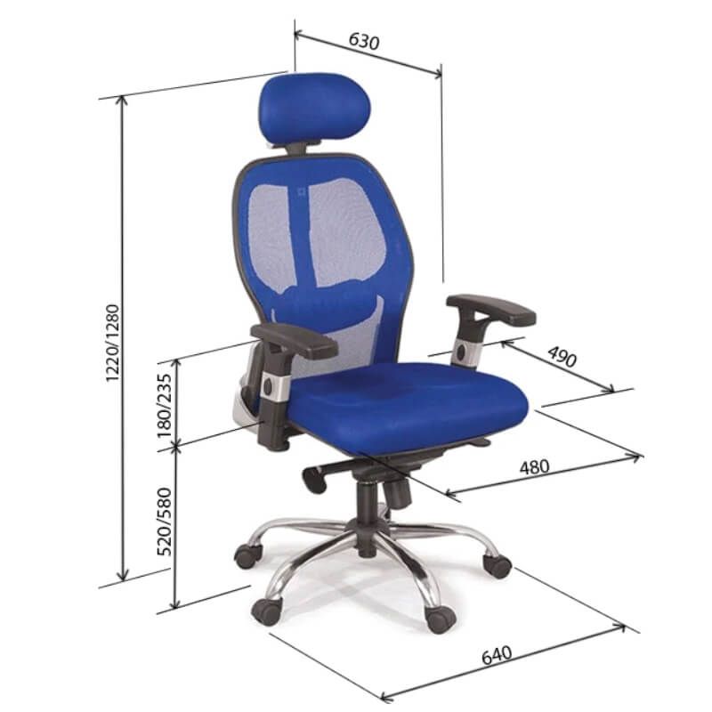 Ghế Công Thái Học GX204B-M (Chân Mạ)