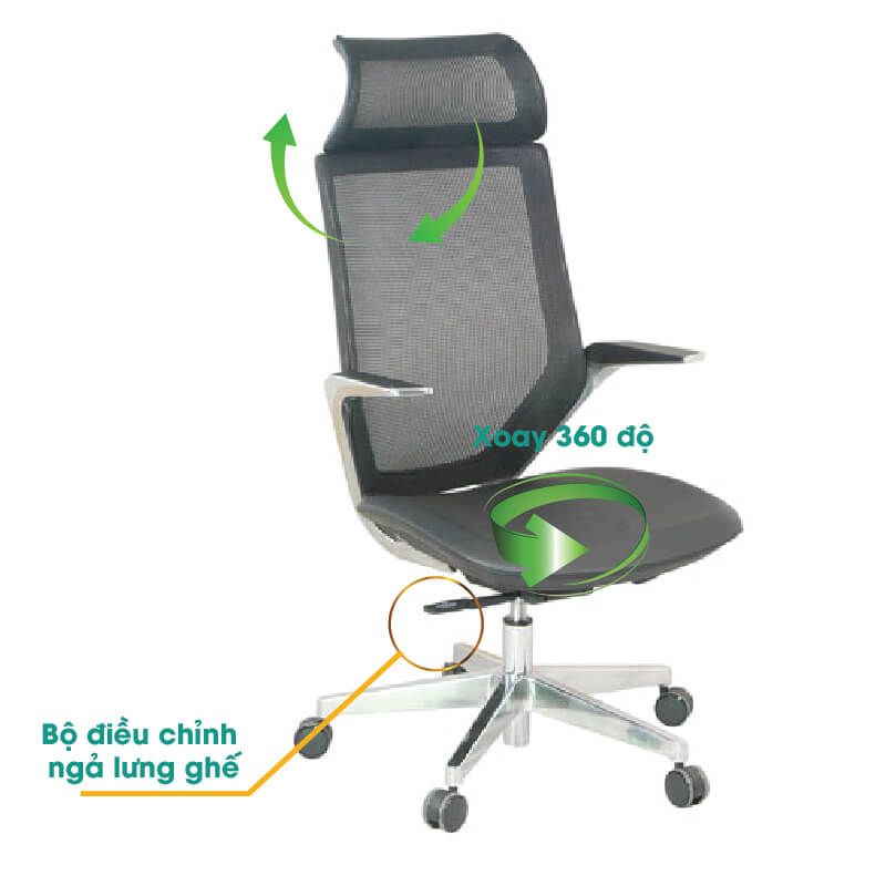 Ghế Công Thái Học GX206B-L (Lưới)