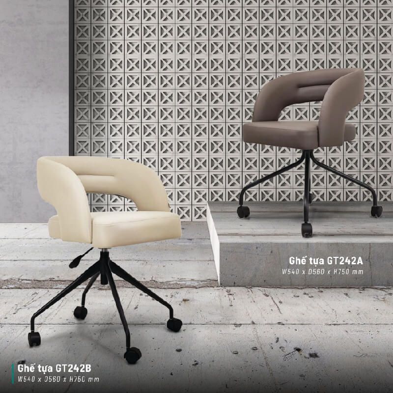 Ghế Xoay GX242B Chân Thép