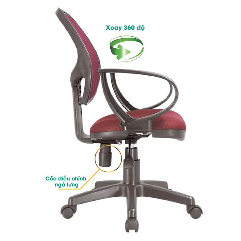 Ghế Xoay Văn Phòng Lưới GX05 (Nhiều màu)