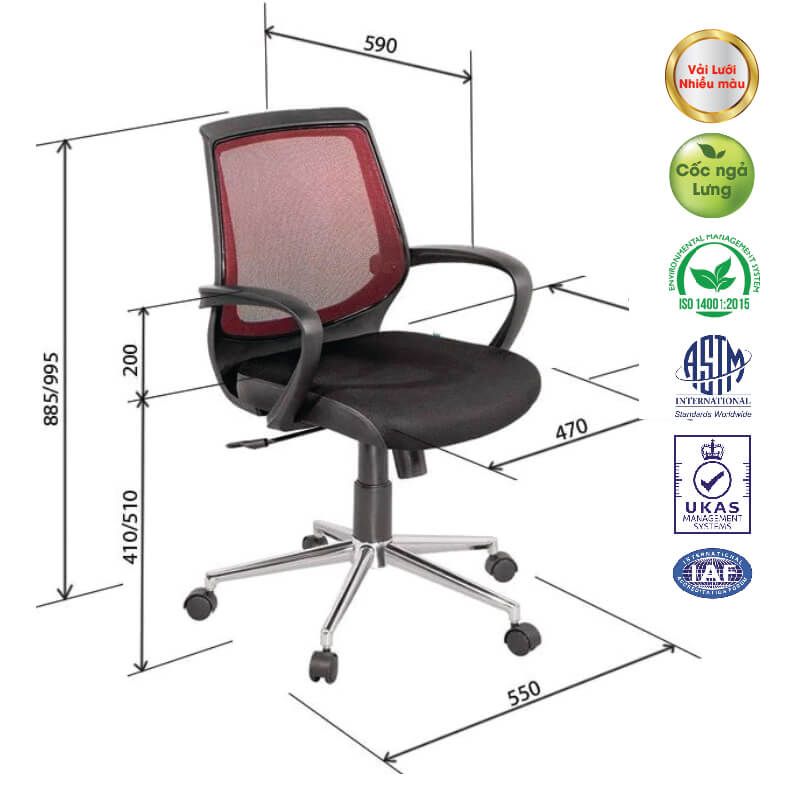 Ghế Lưới GX09.1 (Nhiều Màu)