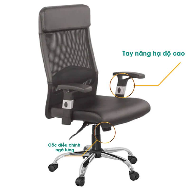 Ghế Lưới Ngả Lưng Cao Cấp GX203.2