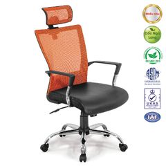 Ghế Xoay Lưới Chân Nhựa, Mạ, HK GX402B