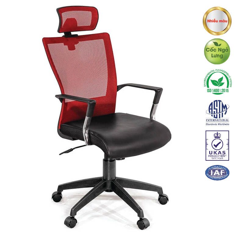Ghế Xoay Lưới Chân Nhựa, Mạ, HK GX402B