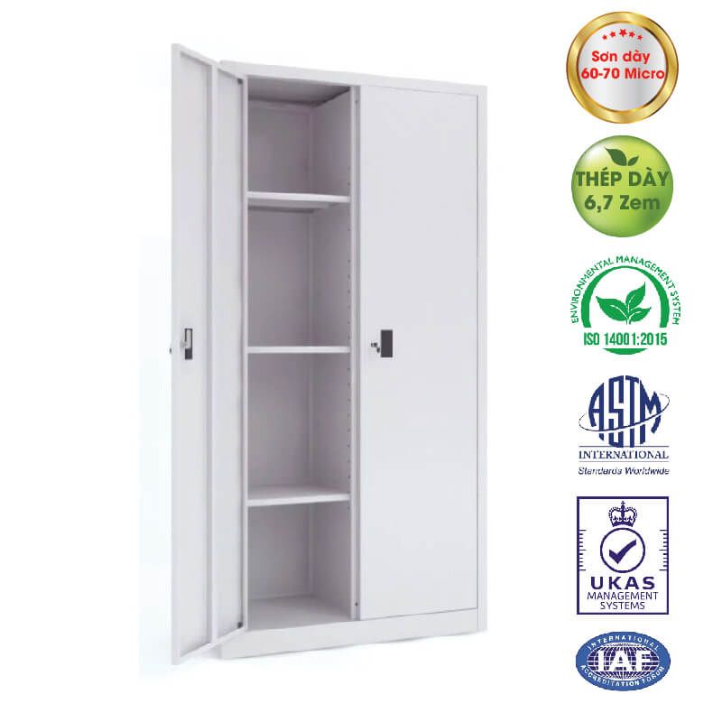 Tủ Hồ Sơ thép khóa Tròn 2 buồng 8 khoang TS01KT