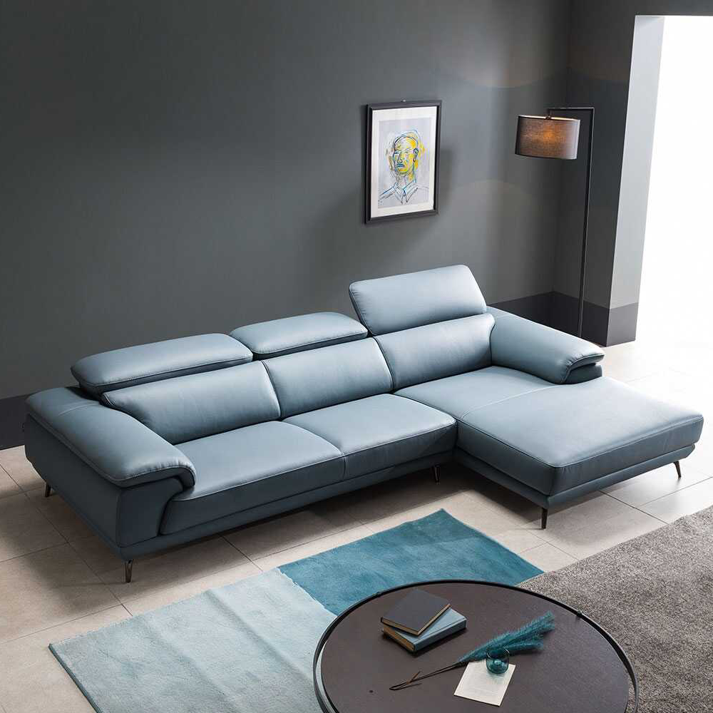 Sofa Góc Da 3 Chỗ Tựa Gật Gù