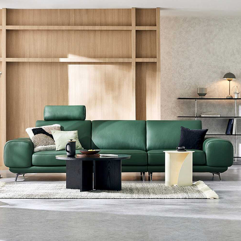 Sofa Văng Da 3 Chỗ Tựa Liền