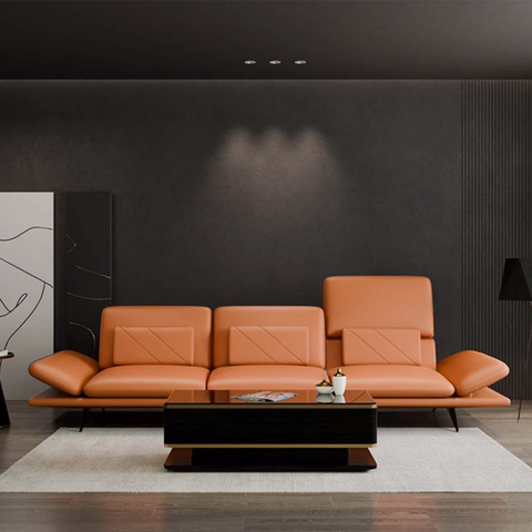 Sofa Văng Da 3 Chỗ Tựa Điều Chỉnh