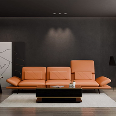 Sofa Văng Da 3 Chỗ Tựa Điều Chỉnh