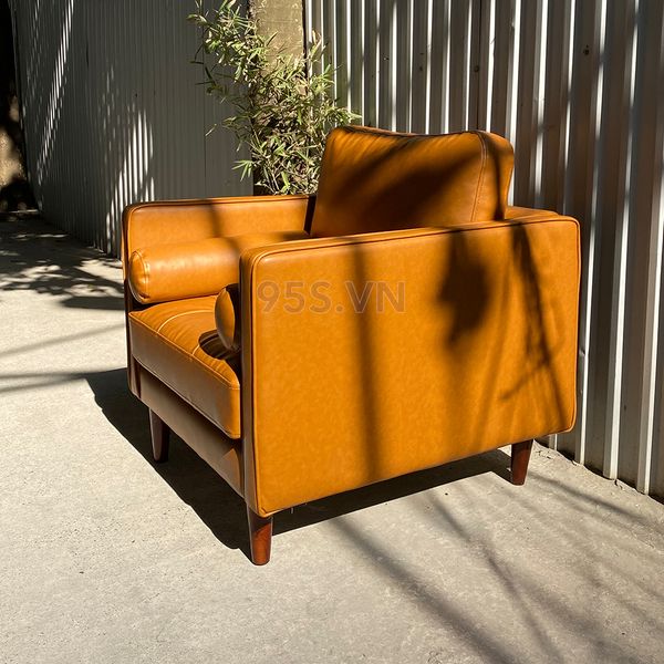 Sofa đơn LUCA Armchair bọc da phong cách Ý italia