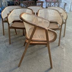 Ghế Cafe Gỗ Mây CANE Armchair