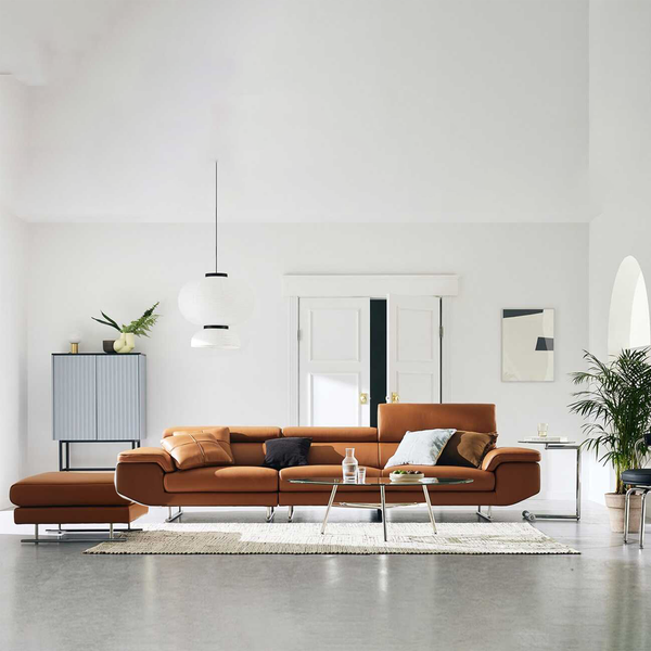 Sofa Văng Da 3 Chỗ Tựa Gật Gù