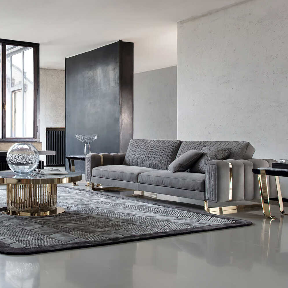 Sofa Văng Nỉ 2 Chỗ Chân Cao