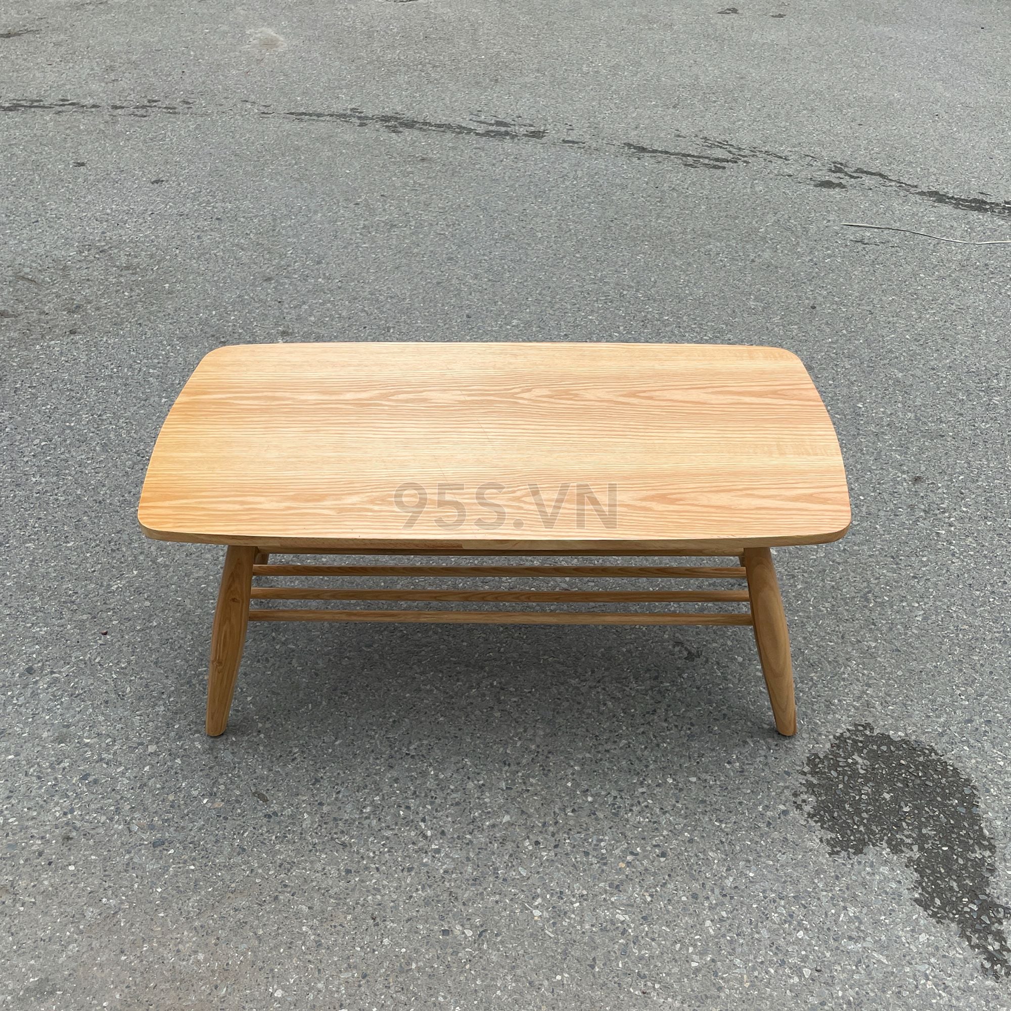 Bàn Trà Gỗ Sồi 2 Tầng Hàn Quốc