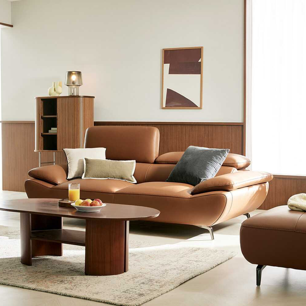 Sofa Văng Da 2 Chỗ Tựa Gật Gù