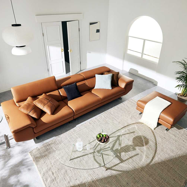 Sofa Văng Da 3 Chỗ Tựa Gật Gù