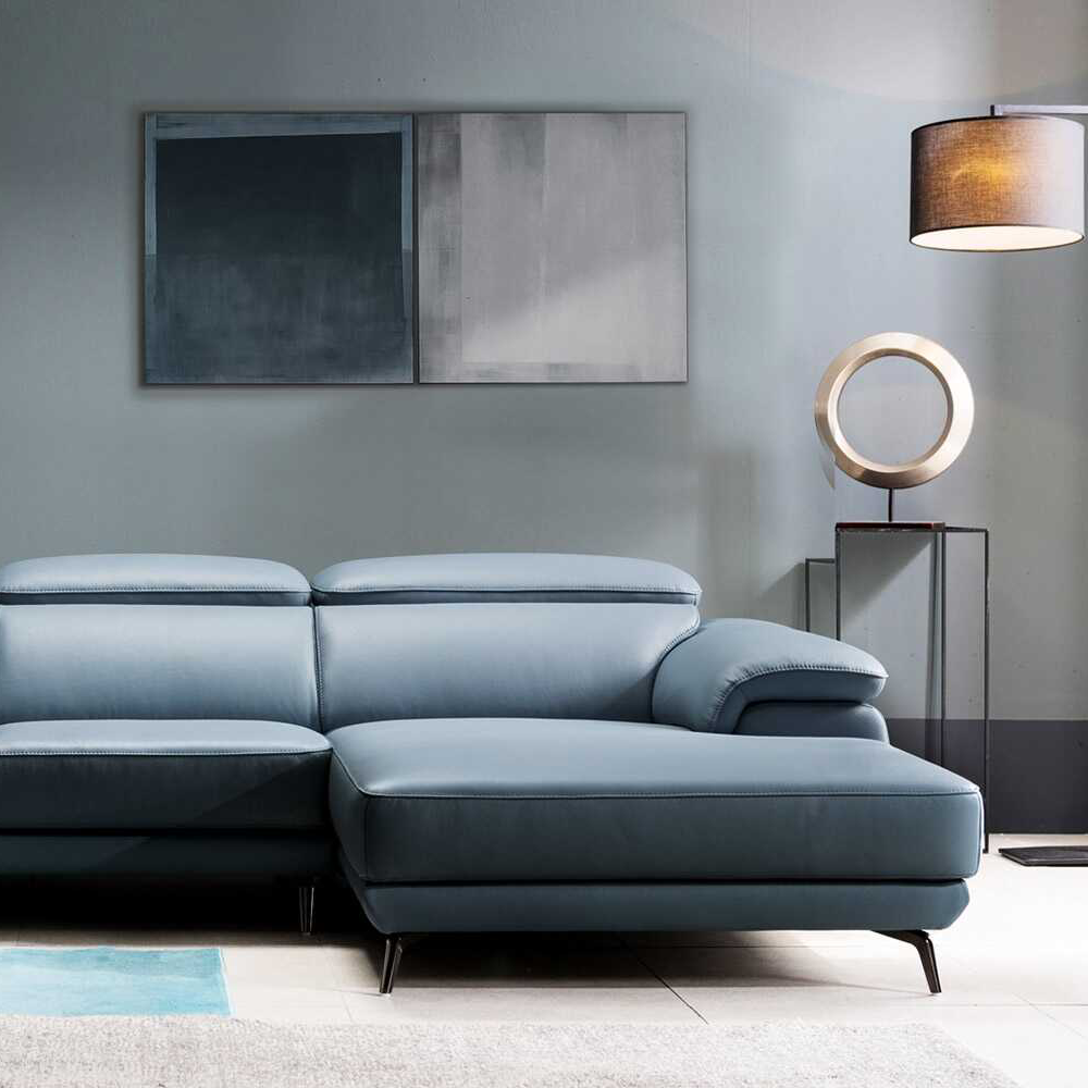 Sofa Góc Da 3 Chỗ Tựa Gật Gù