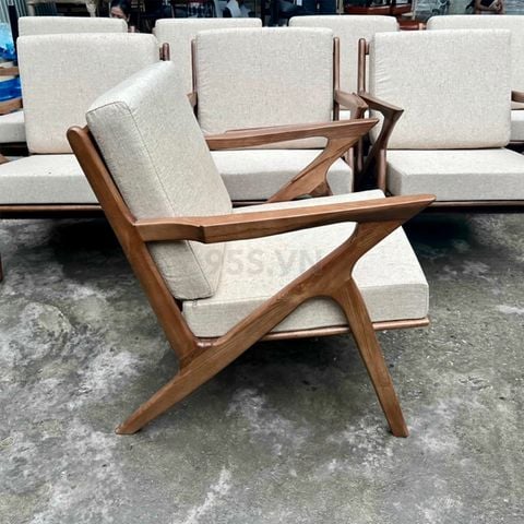 Ghế Sofa Armchair Gỗ Z Đơn Tay Nhọn