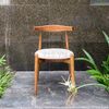 Ghế ăn cafe đẹp - Ghế gỗ tự nhiên nệm ngồi tròn Elbow