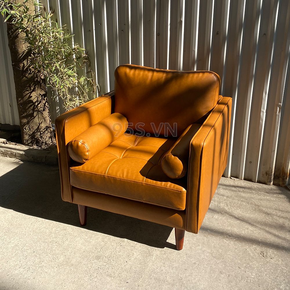 Sofa đơn LUCA Armchair bọc da phong cách Ý italia