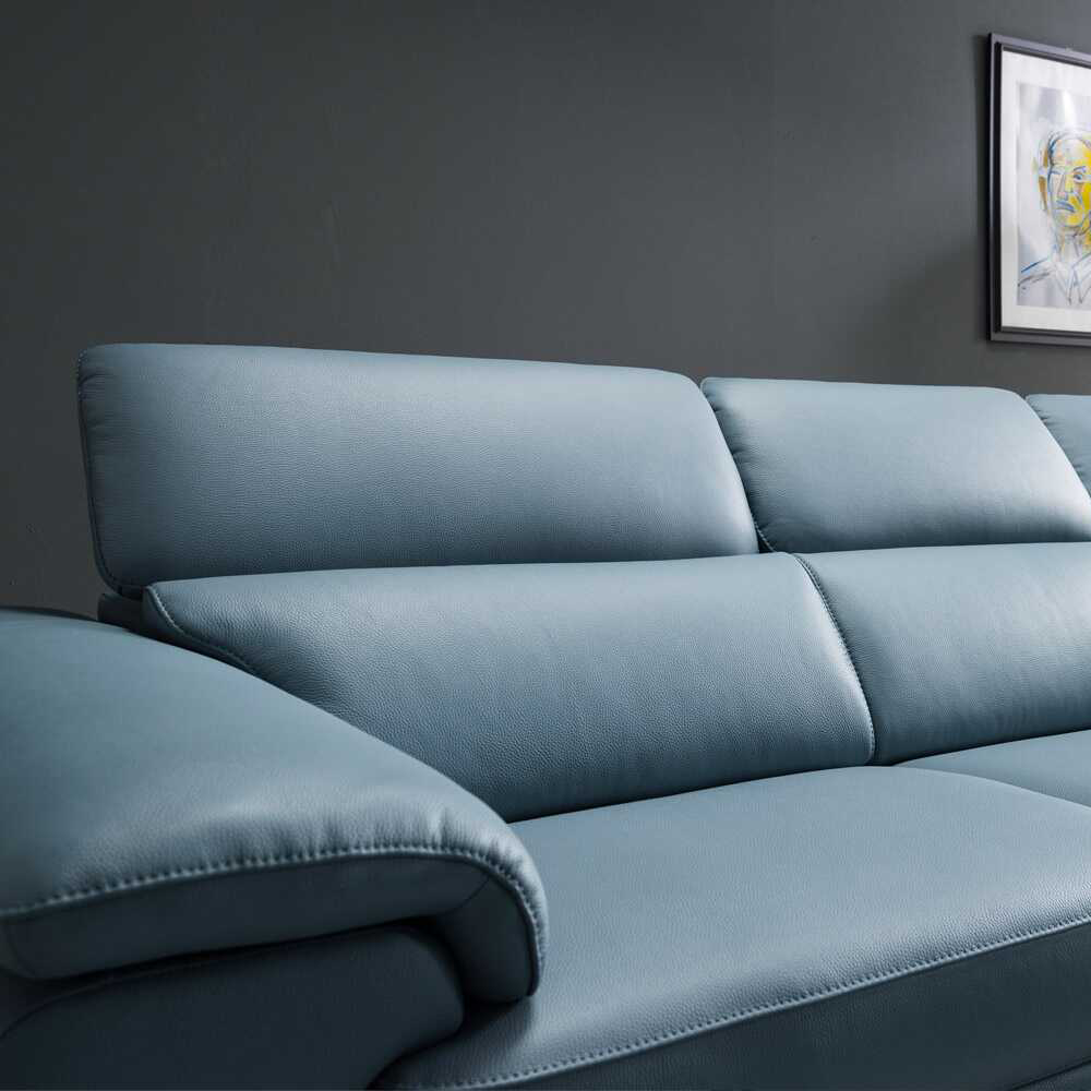 Sofa Góc Da 3 Chỗ Tựa Gật Gù