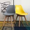 Ghế ăn cafe Eames mặt nhựa chân gỗ HERMAN VITRA